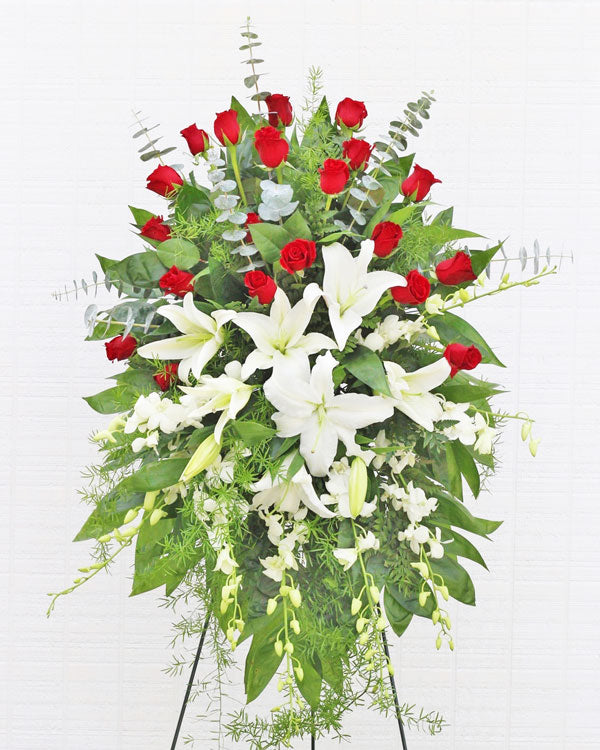 HEART-FELT REMEMBRANCE STANDING SPRAY