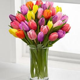 The Bright Spring Bouquet (Twenty  fresh cut tulips)