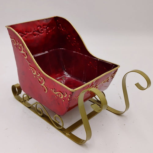 Holiday Sleigh Floral Basket