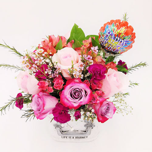 Le bouquet La vie est un voyage 1