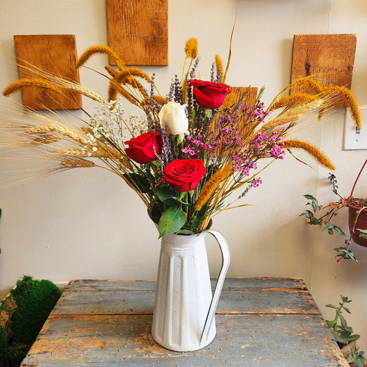 Florist Design HB-1 (Bouquet de fleurs fraîches et sèches de longue durée conçu sur mesure)