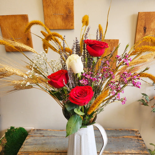 Florist Design HB-1 (Bouquet de fleurs fraîches et sèches de longue durée conçu sur mesure)
