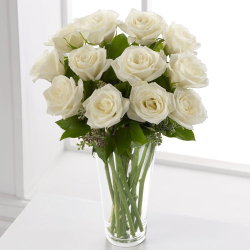 White Rose Sympathy Bouquet