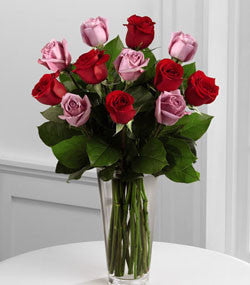 Bouquet - The Red And Lavender Rose Bouquet J-B23-4386