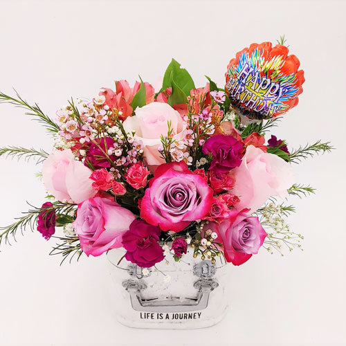 Le bouquet La vie est un voyage 1